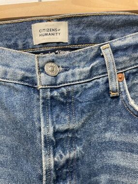 Citizens Of Humanity Women’s Distressed Blue Denim Boyfriend Jeans 27 Emerson